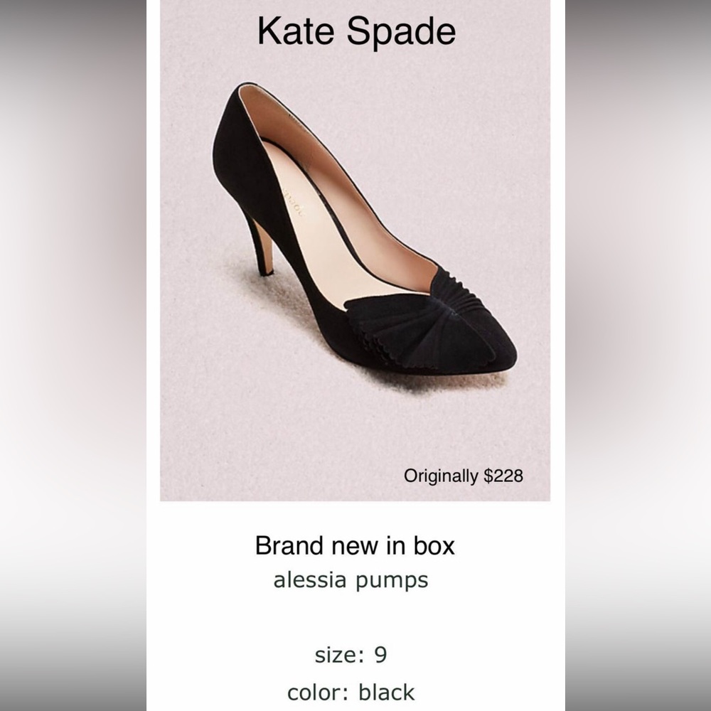 NEW Size 9 Kate Spade Alessia Pumps in Black